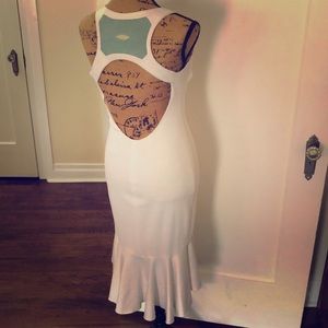 David Rodriguez dress w/ stingray&leather detail